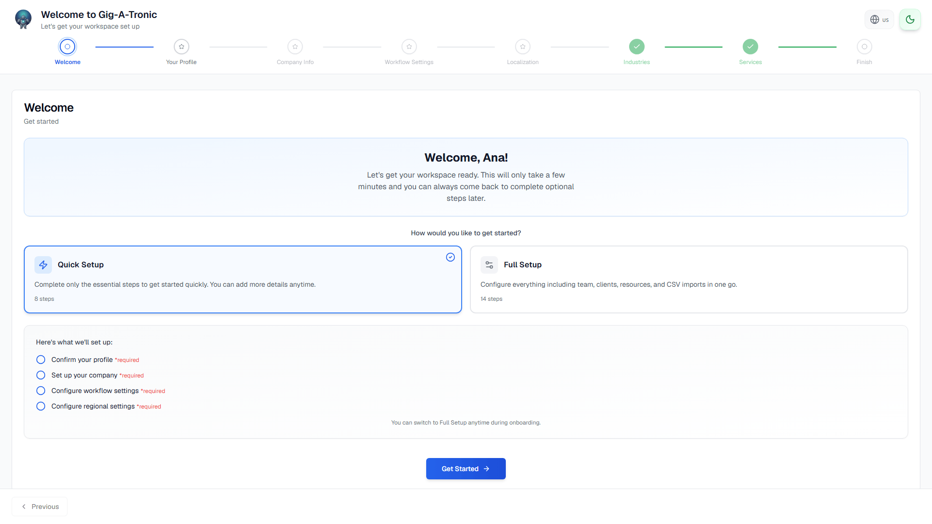 Workflow Settings: shift flow, Smart Assign, portal options.