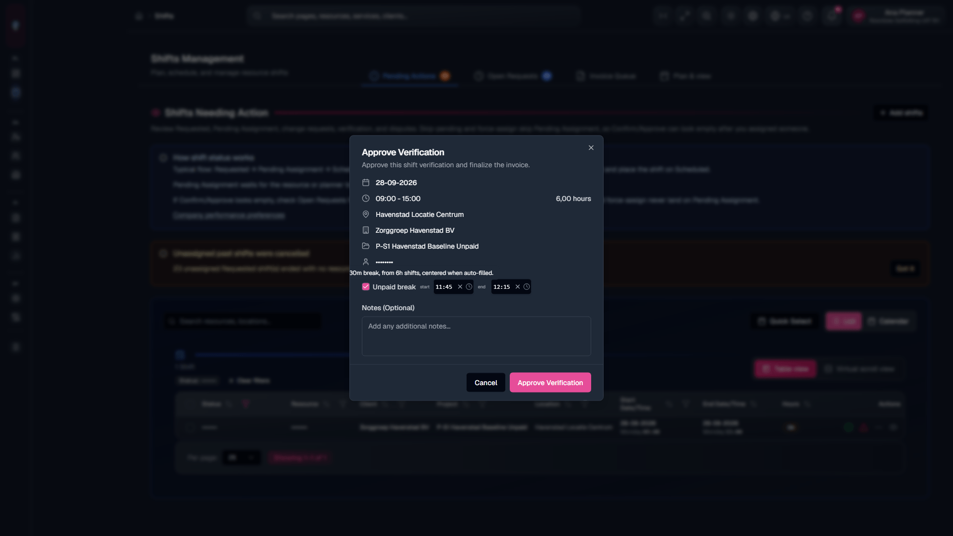 Approve delivered hours before they can be invoiced.